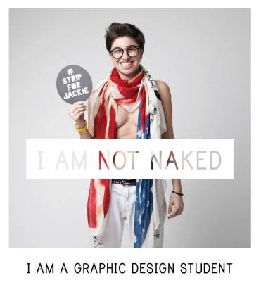 One of the models of the "I Am Not Naked" campaign.