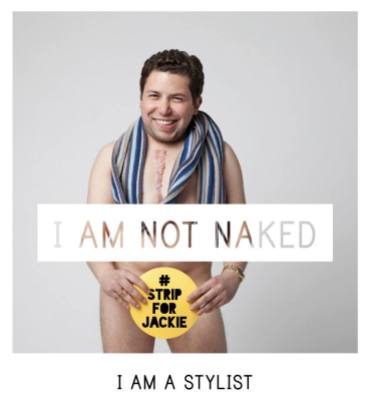 One of the models of the "I Am Not Naked" campaign.